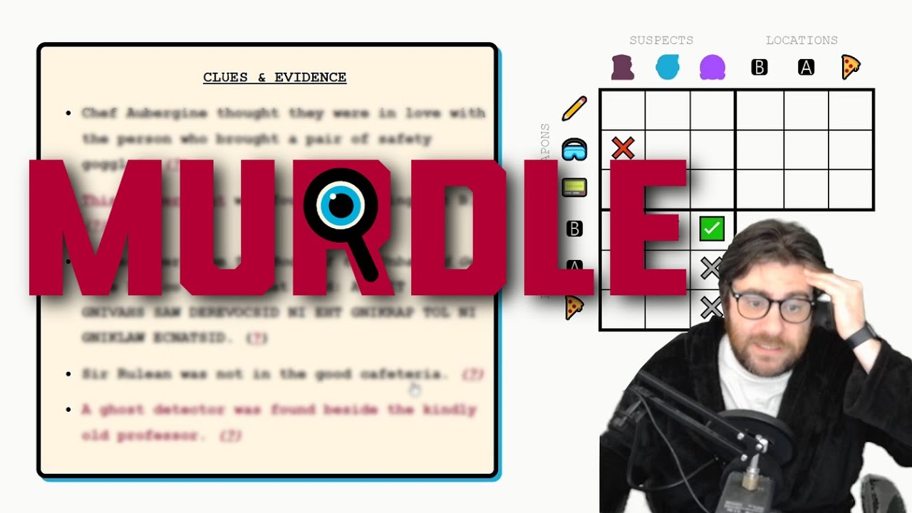 A Daily Clue-Done-It Mystery Logic Puzzle ~ MURDLE November 20th!