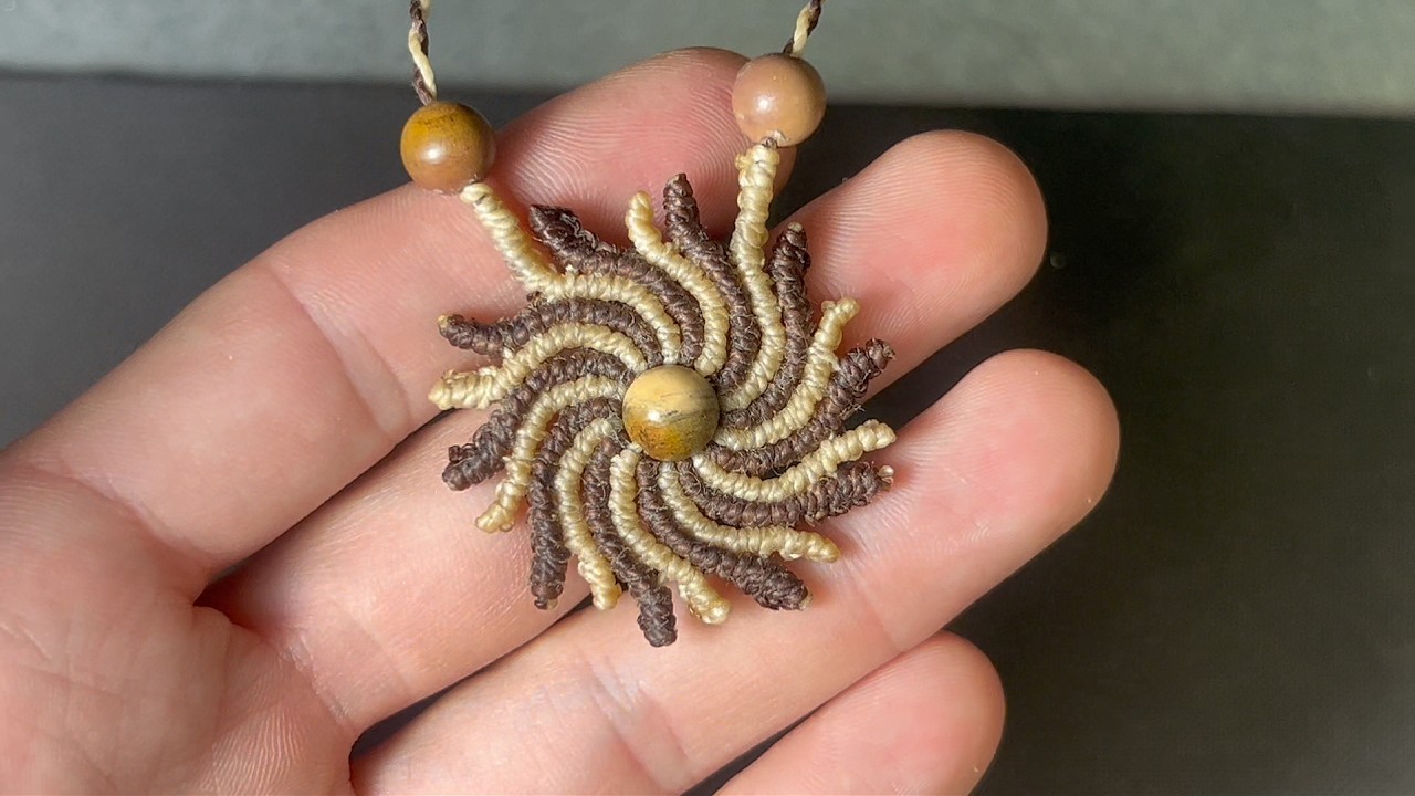 Colgante Sol en Espiral de Macramé | Macrame Spiral Sun Pendant Tutorial