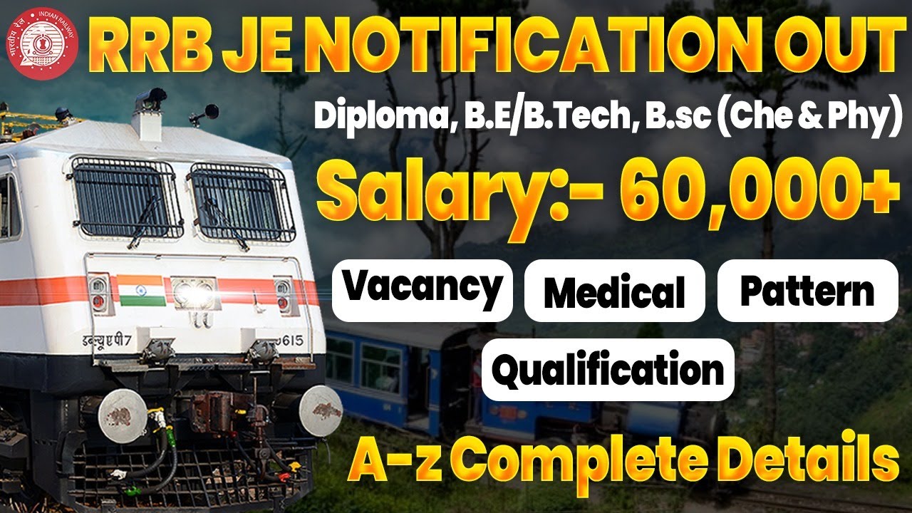 ✅ Railway JE Recruitment 2025 | RRB JE Salary, Eligibility, Pattern, Medical, Vacancy Explained