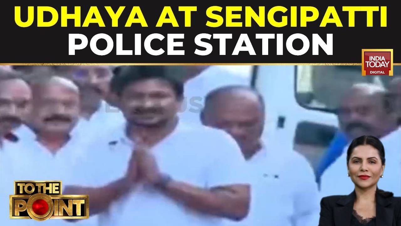 Exclusive Visuals Of Udhayanidhi Stalin At Sengipatti Police Station | DMK Protest | Tamil Nadu News