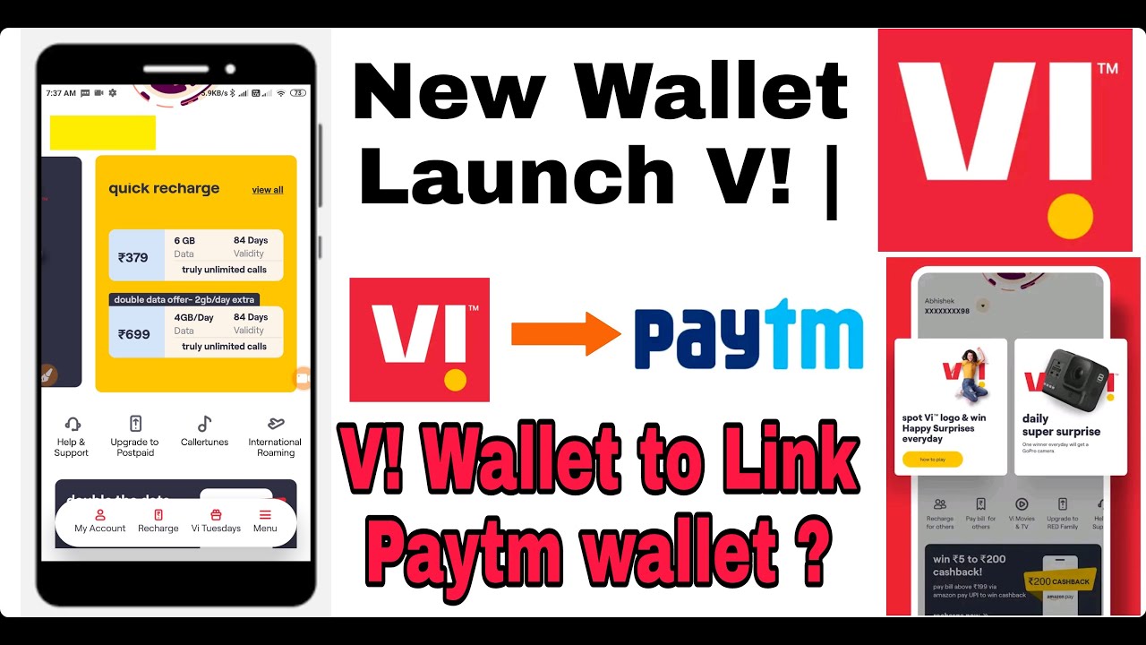 vi wallet Launch | idea , Vodafone | Launch Vi wallet Link paytm wallet | Vi wallet | Trickydharmen