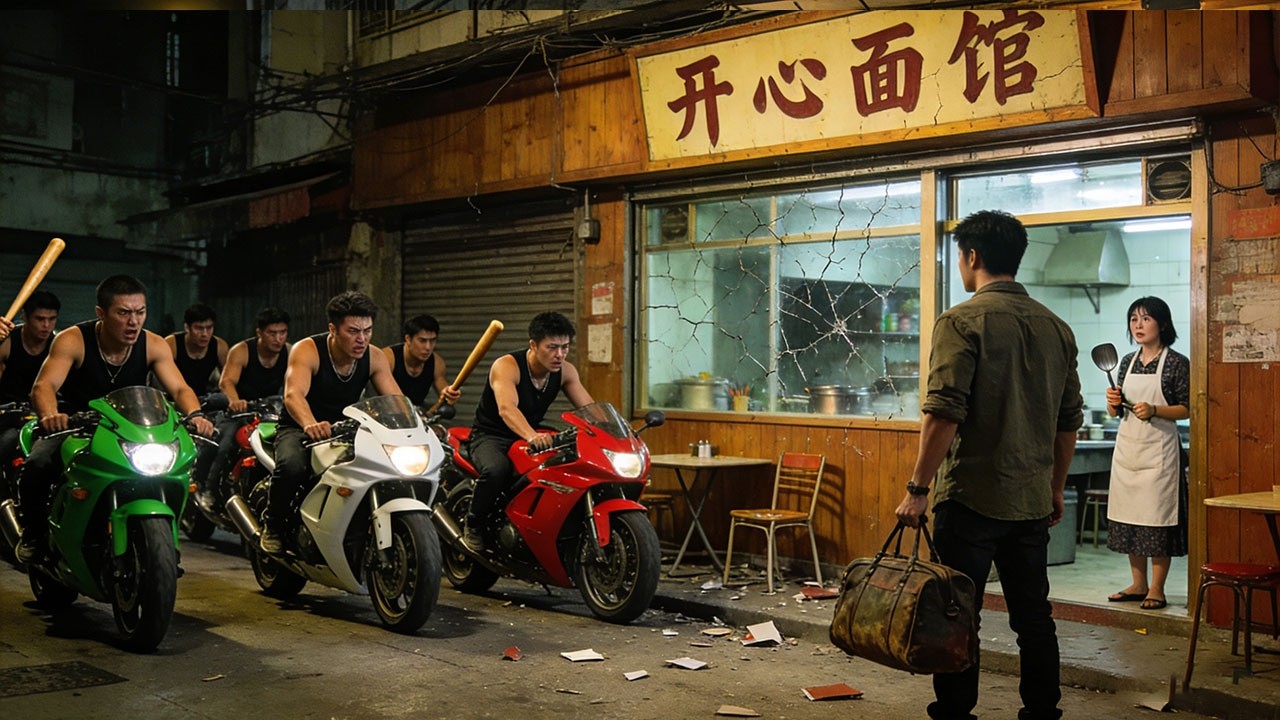 隱忍狼王夜市現身，惡霸砸攤挑釁，被他凌空一腳踢得眾人倒飛十公尺！全場嚇破膽。
