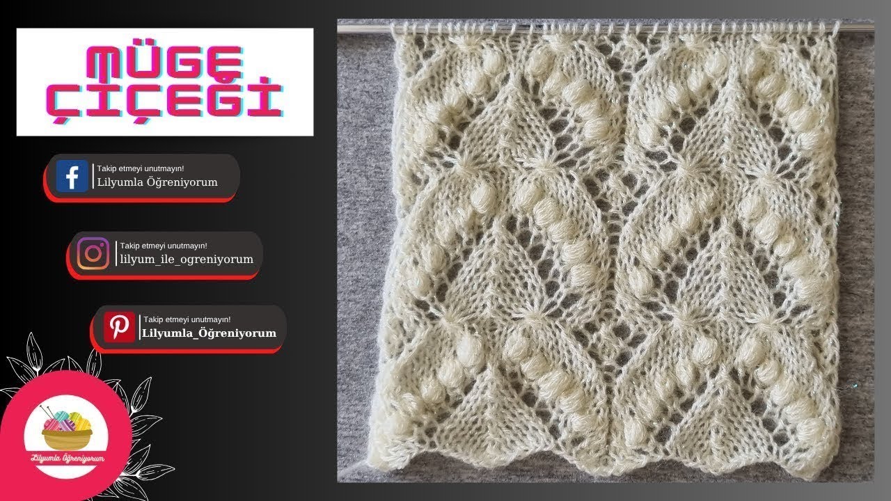Müge Çiçeği Örgü Modeli #kolayörgü
