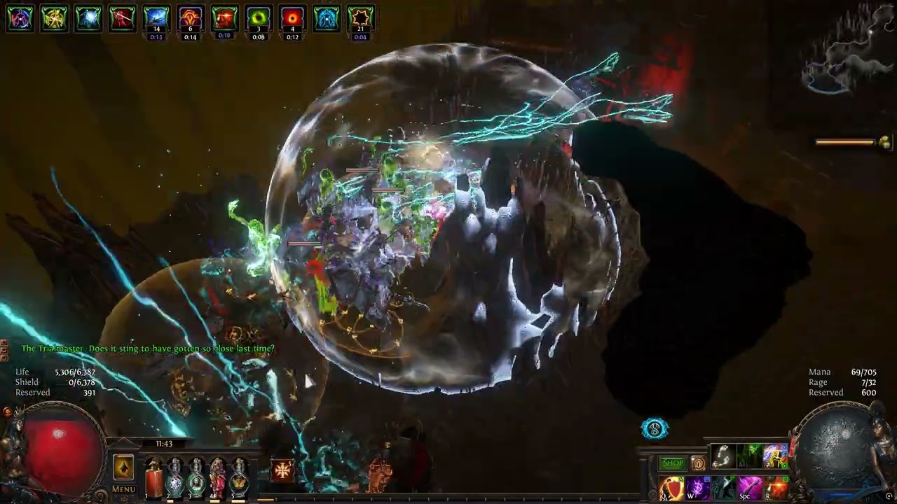 PoE 3.27 Strength Stacking Static Strike + Shockwave Glad