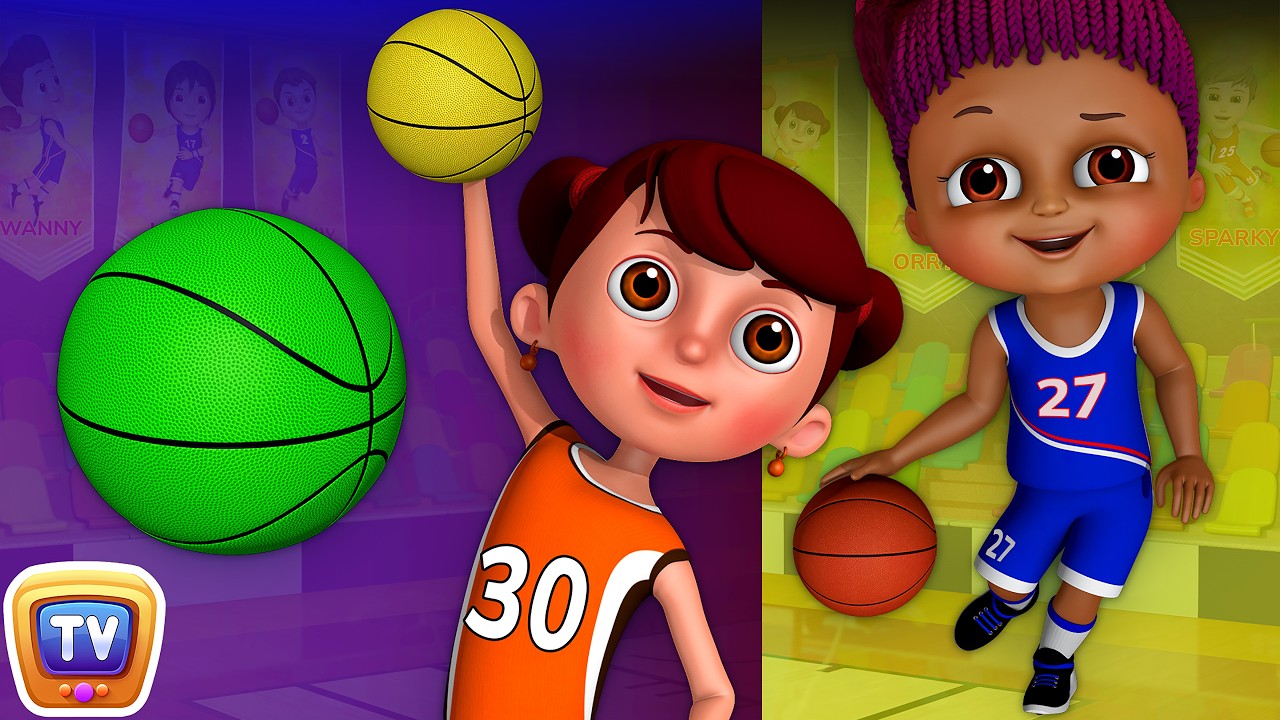 Learn Colors with Basketball - Kids Play with Colorful Playing Balls | ChuChu TV Funzone Games