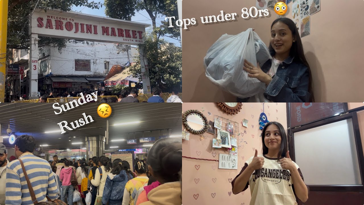 Exploring Sarojini Nagar Market | Shopping Vlog & Try-On Haul 💕