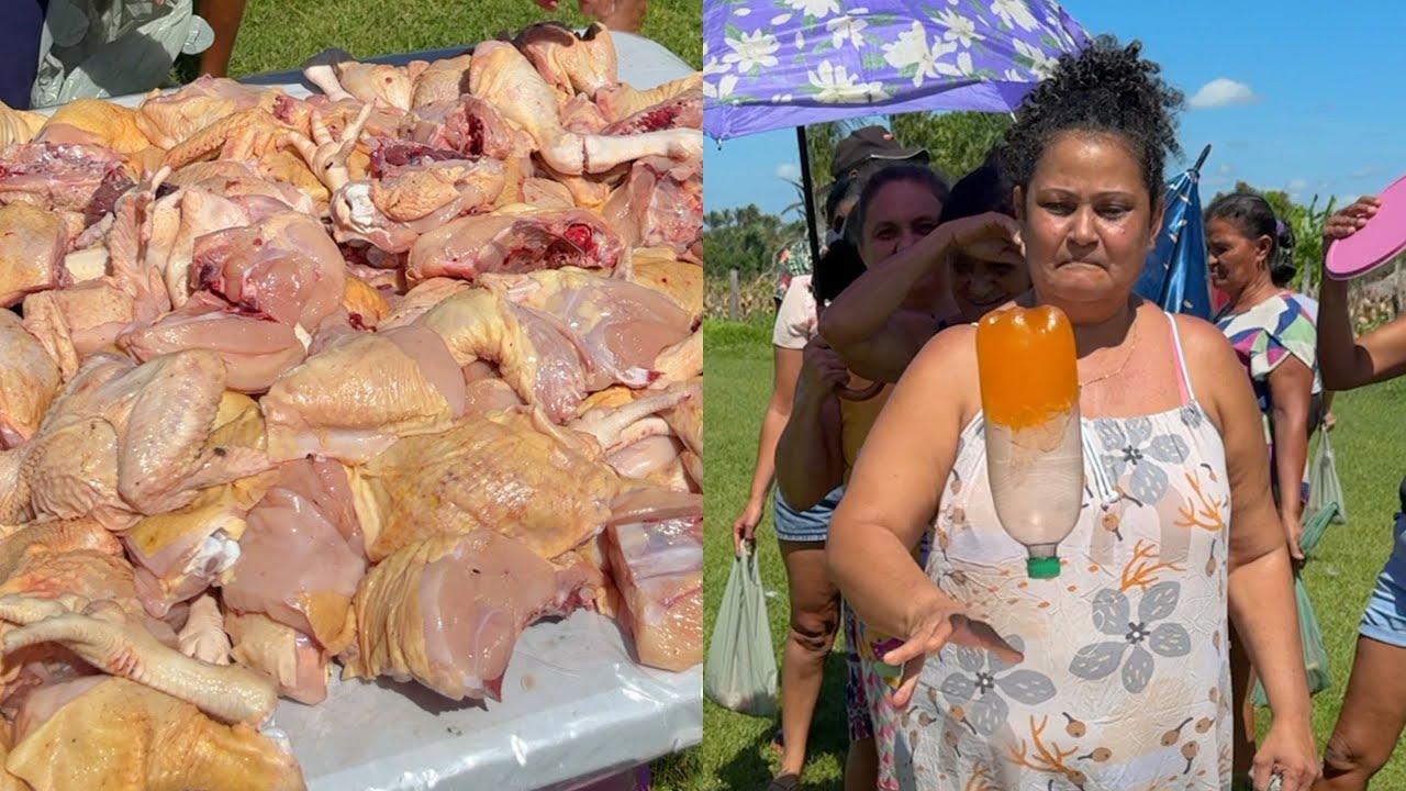 DESAFIO DO FRANGO: DOANDO ALIMENTOS NO INTERIOR!