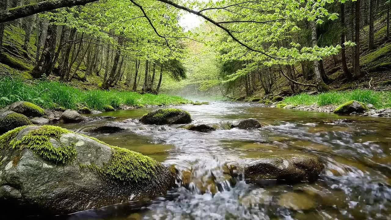Nature Sounds, Calm Forest Stream and Birdsong for Sleep, Focus, and Relaxation