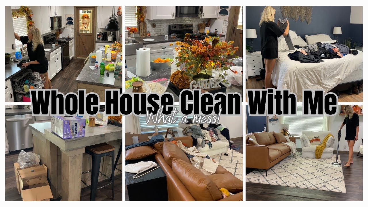 *NEW* WHOLE HOUSE CLEAN WITH ME | PART1 | CLEANING | DECLUTTERING | ORGANIZING | double wide reset