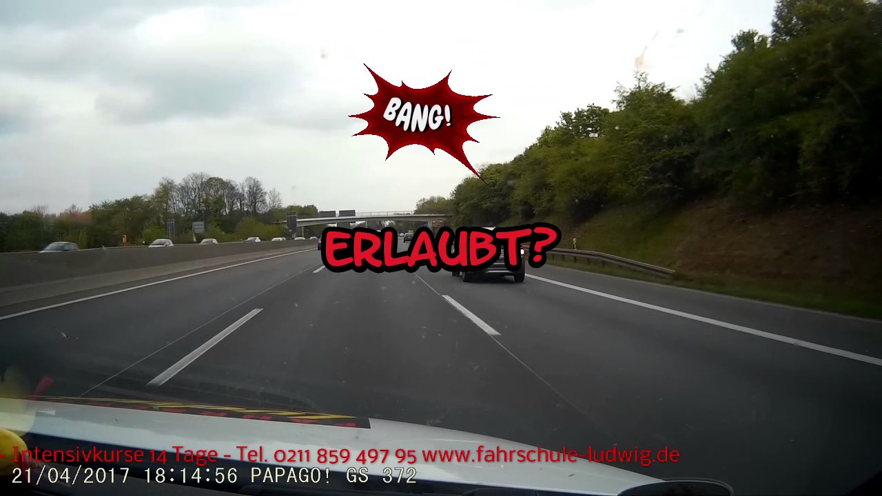 Rechts überholen auf der Autobahn ist verboten