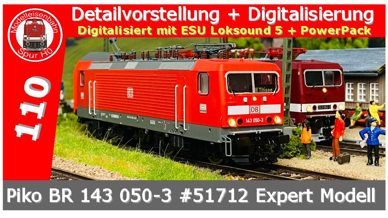 Piko BR 143 050-3 #51712 Digitalisierung ESU Loksound 5, Train-O-Matic Powerpack