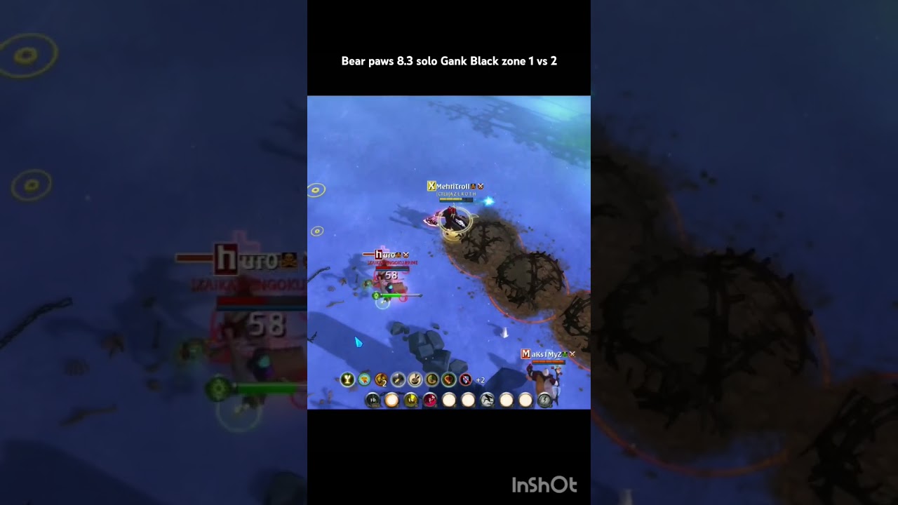 BEAR PAWS 8.3☠️ SOLO Gank Black zone 1 Vs 2 #albiononline #game