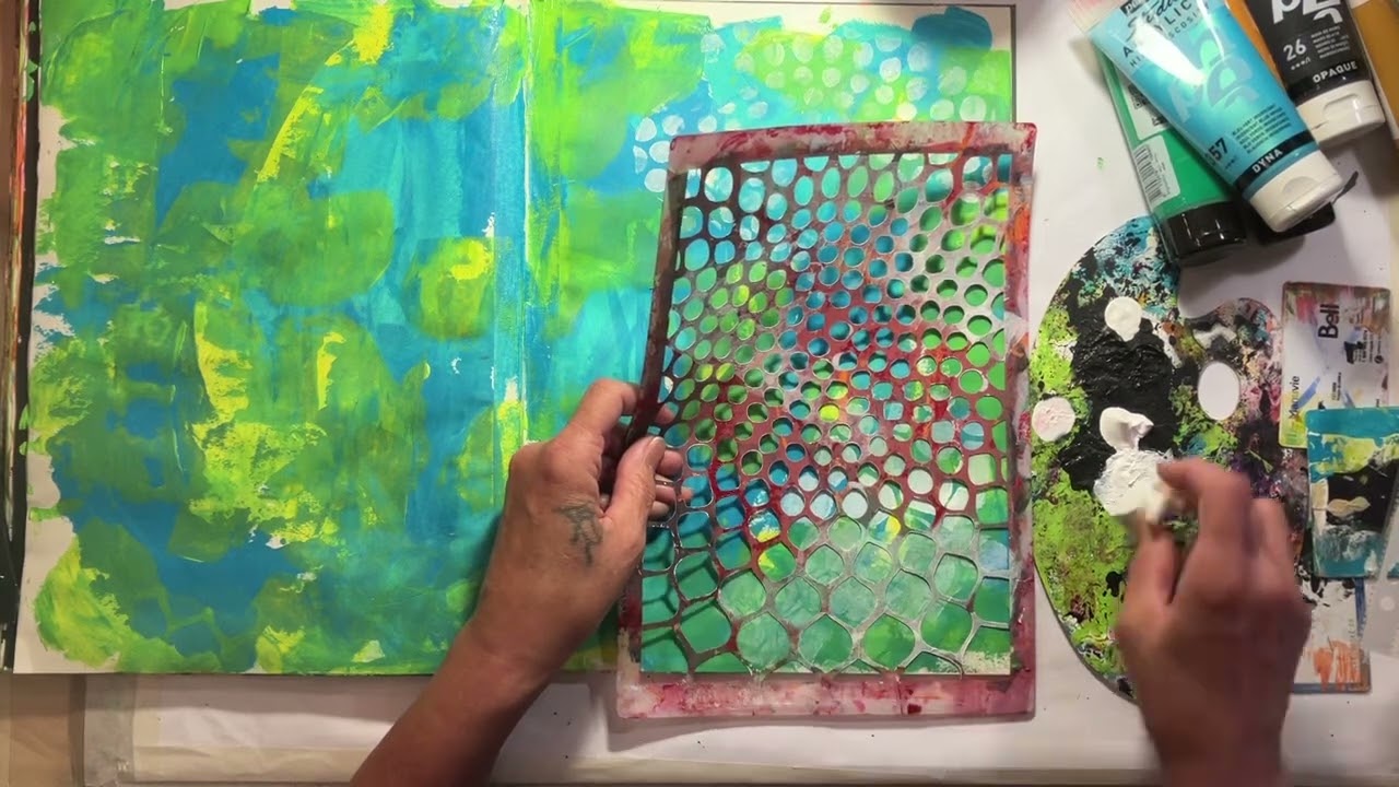 Dans mon Art-Journal aujourd’hui: Double page colorée