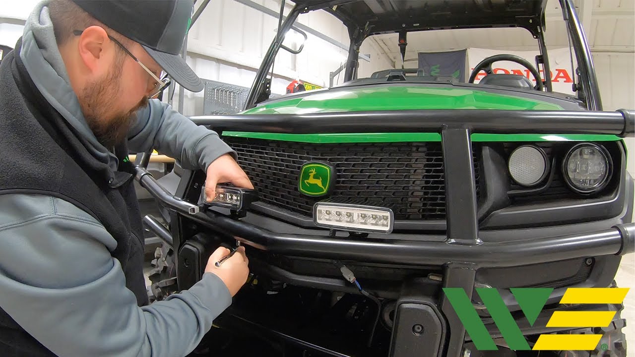 How to Install John Deere Gator LED Brush Guard Work Lights