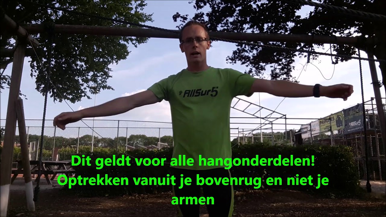 Survivalrun Tutorial Techniek 019 Zwaaien + Flying monkeybars OCR Techniek