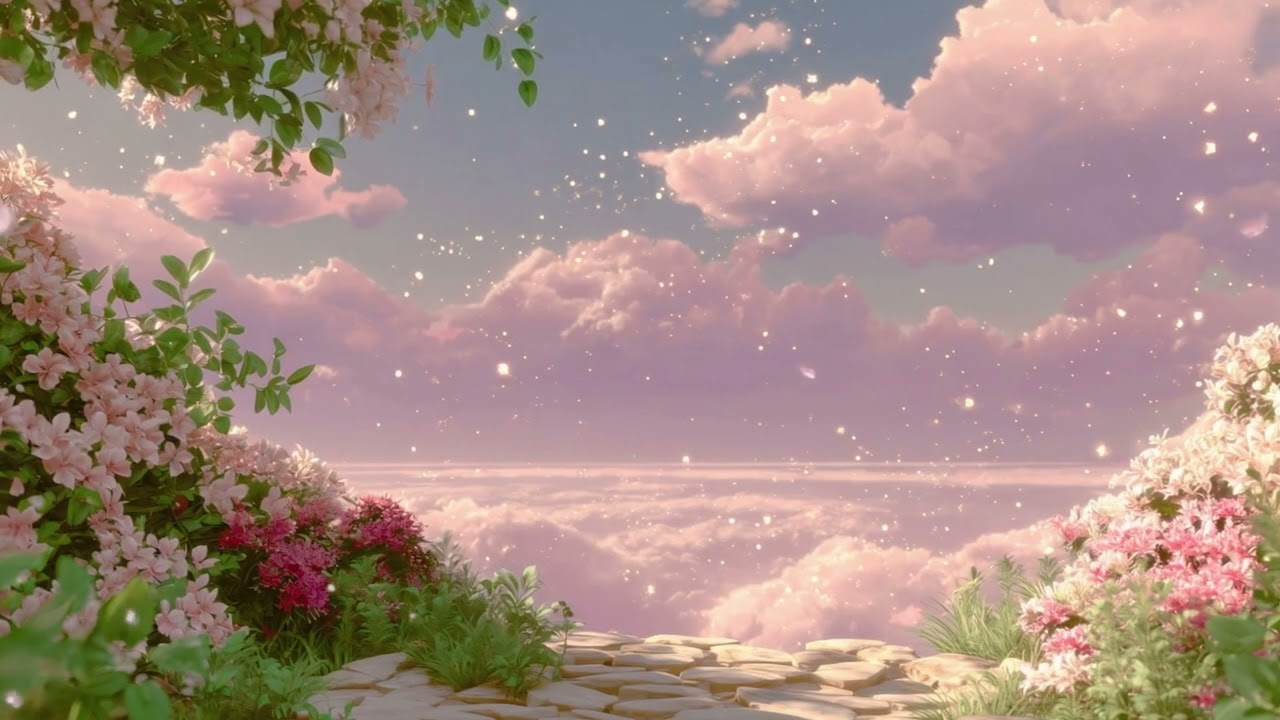 Floating Blossom Garden | Soft Fantasy Lofi for Study & Focus | Calm Spring Ambience (1 Hour)