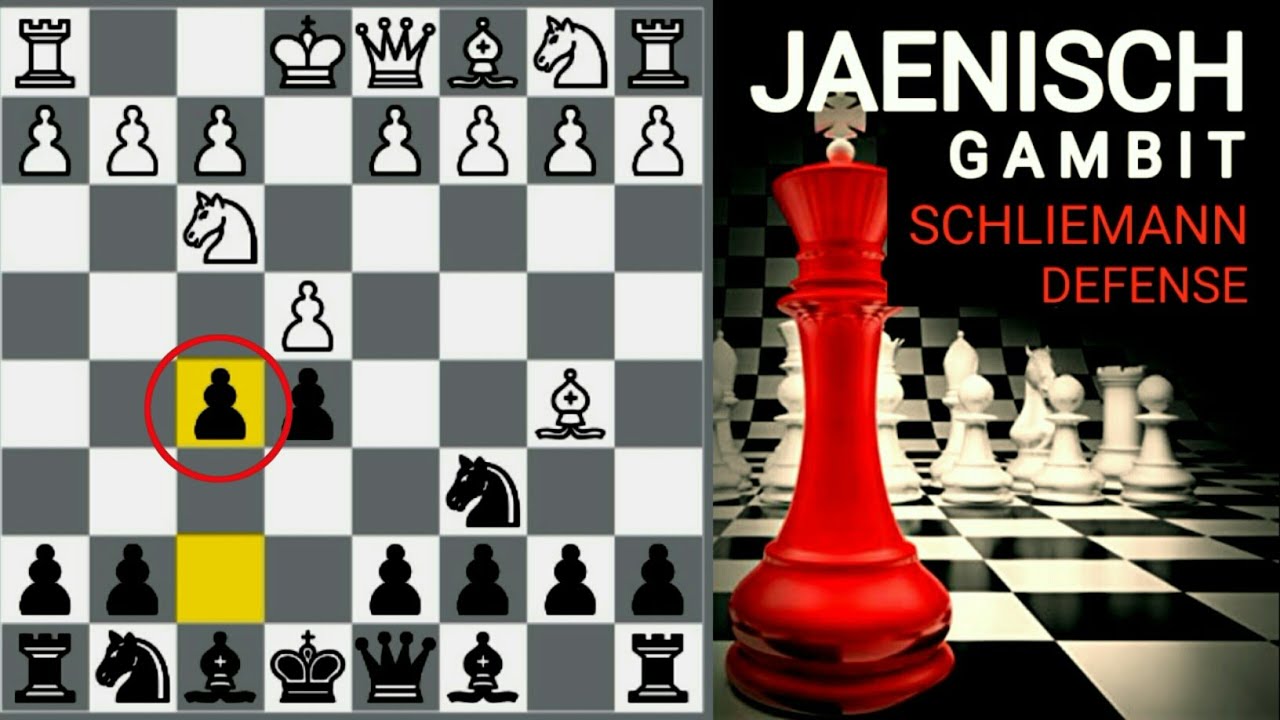 NGERI !! 3 Jebakan catur hitam JAENISCH GAMBIT - Schielmann defense