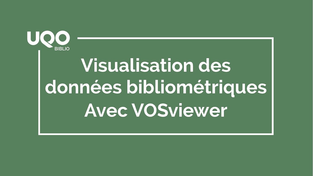 La visualisation des données bibliométriques avec VOSviewer