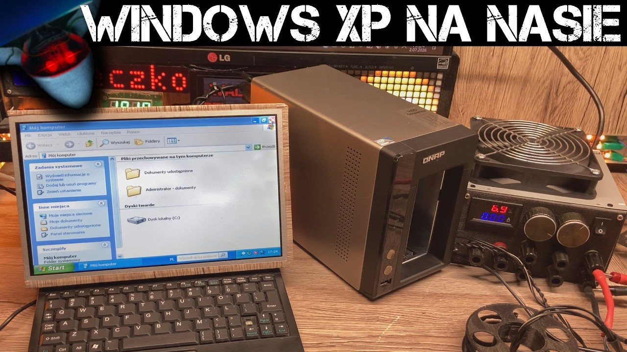 Windows XP na starym NASie x86 i test nagrywania starym iPhonem za 200zł. Qnap TS-239 Pro II Plus.