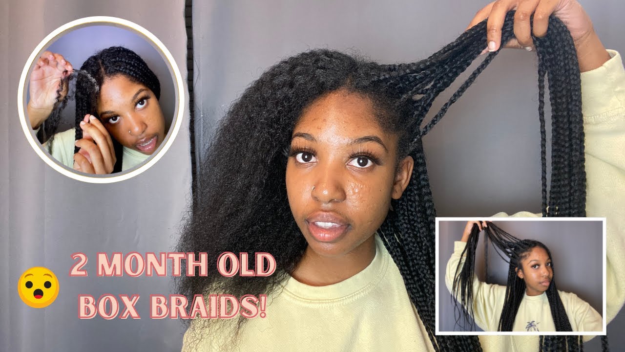 Taking Out My 2 Month Old Box Braids | My Hair Grew! + Removing Build up