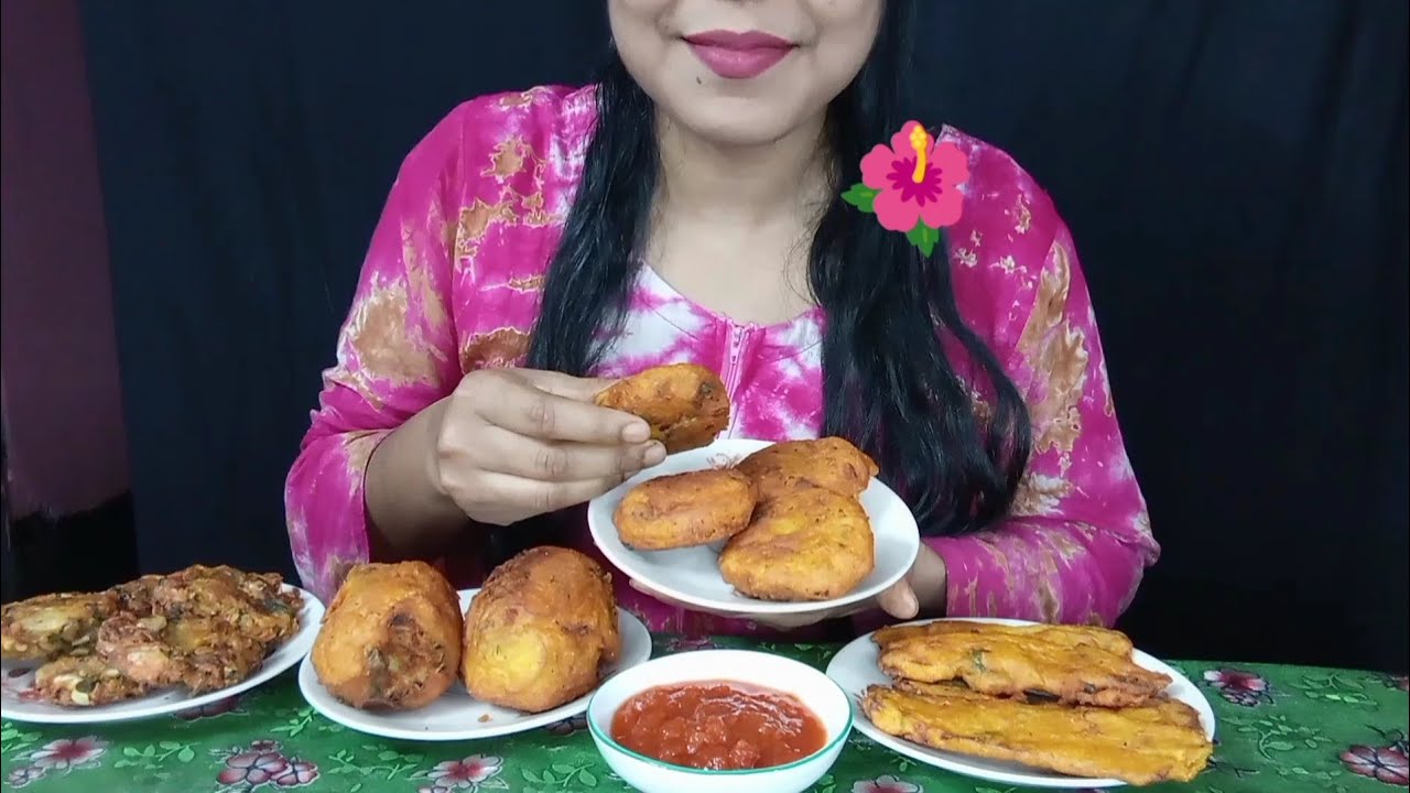 Dim chop, Aloor chop, Beguni, Peyaju #deliciousfood #mukbang #viralvideo #bigbites #eatingshow 