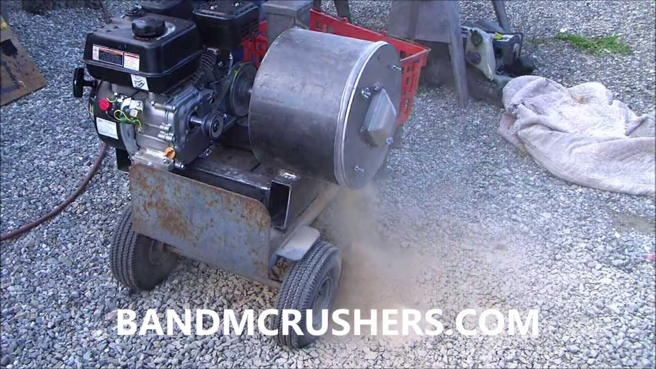 Portable Rock Crusher NEW MODEL Finer Output - Extra Deep Cylinder