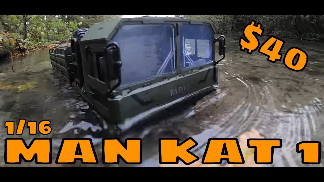 MAN KAT 1 Underwater!  Upgraded 1/16 RC Truck. Fully Waterproof & Fully proportional.