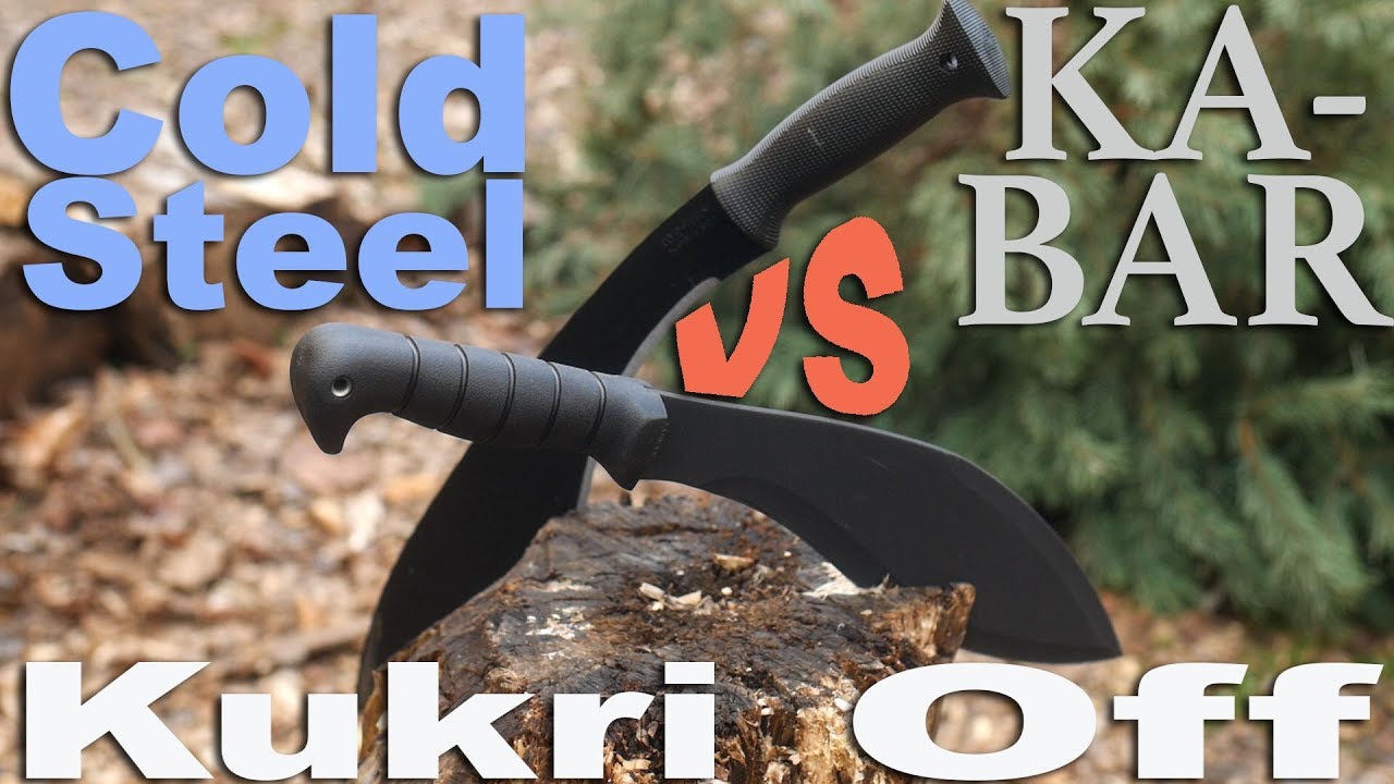Cold Steel and KaBar 1249 Kukri Review Comparison and Chop Fest $20 vs $50
