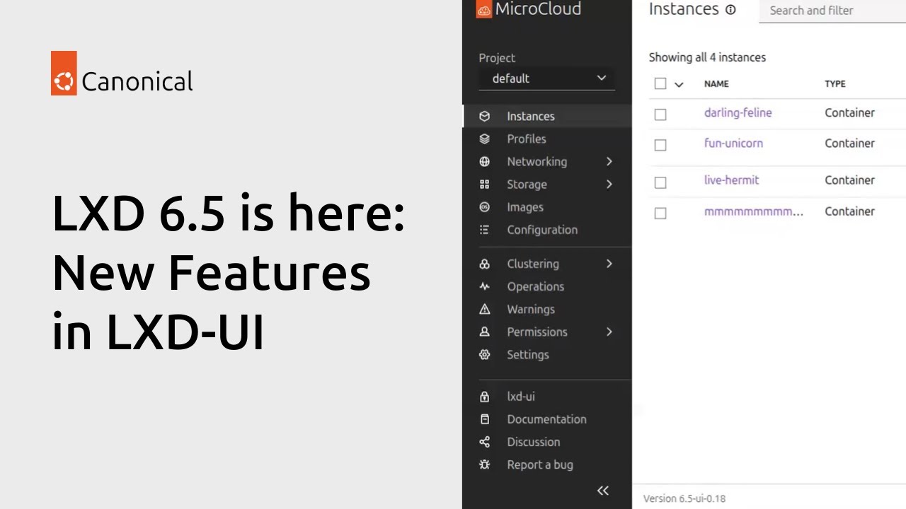 LXD 6.5 is here: New Features in LXD-UI