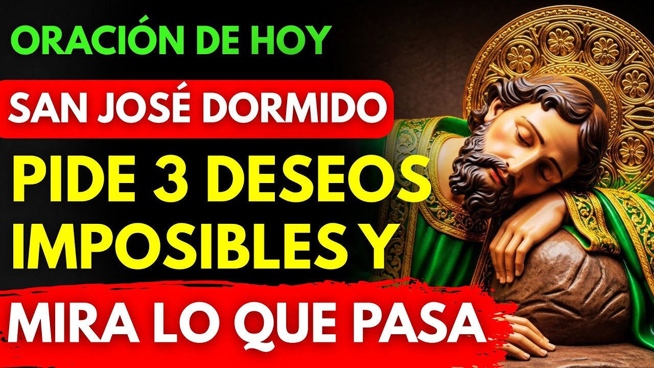 Pide 3 milagros URGENTES y IMPOSIBLES con oración a San José Dormido | Nunca falla