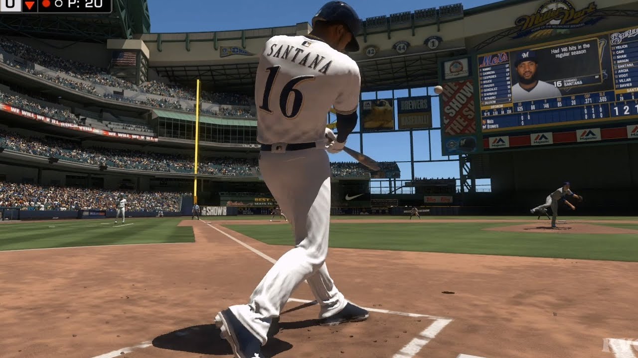MLB The Show 18 - Milwaukee Brewers vs New York Mets - Gameplay (PS4 HD) [1080p60FPS]