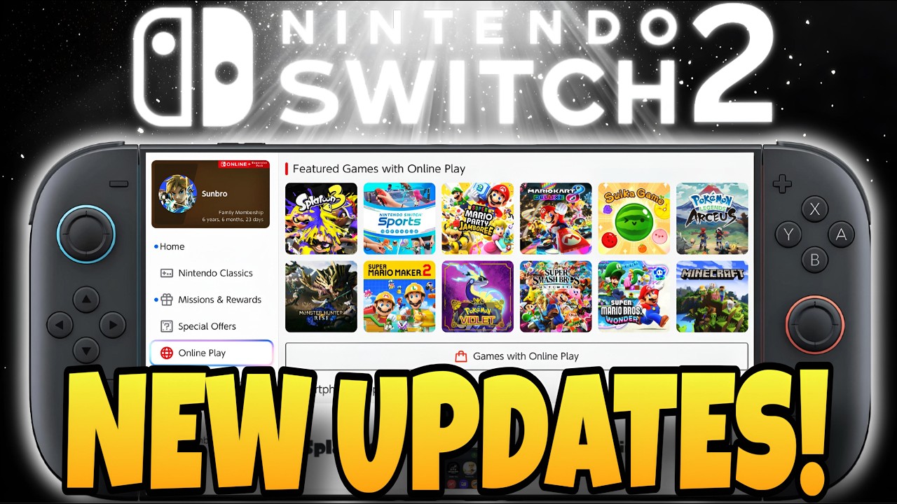 Вышли новые обновления для Nintendo Switch 2!