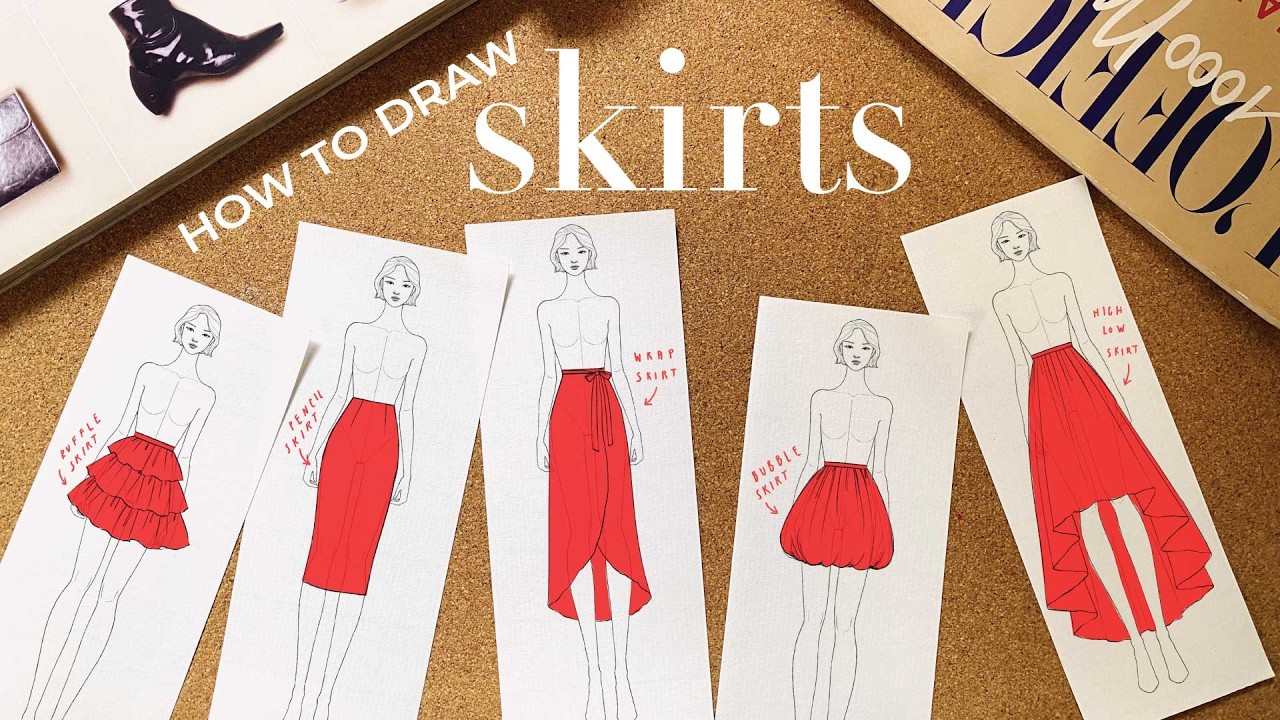 How To Draw Skirts ♥ Fashion Drawing Tutorial