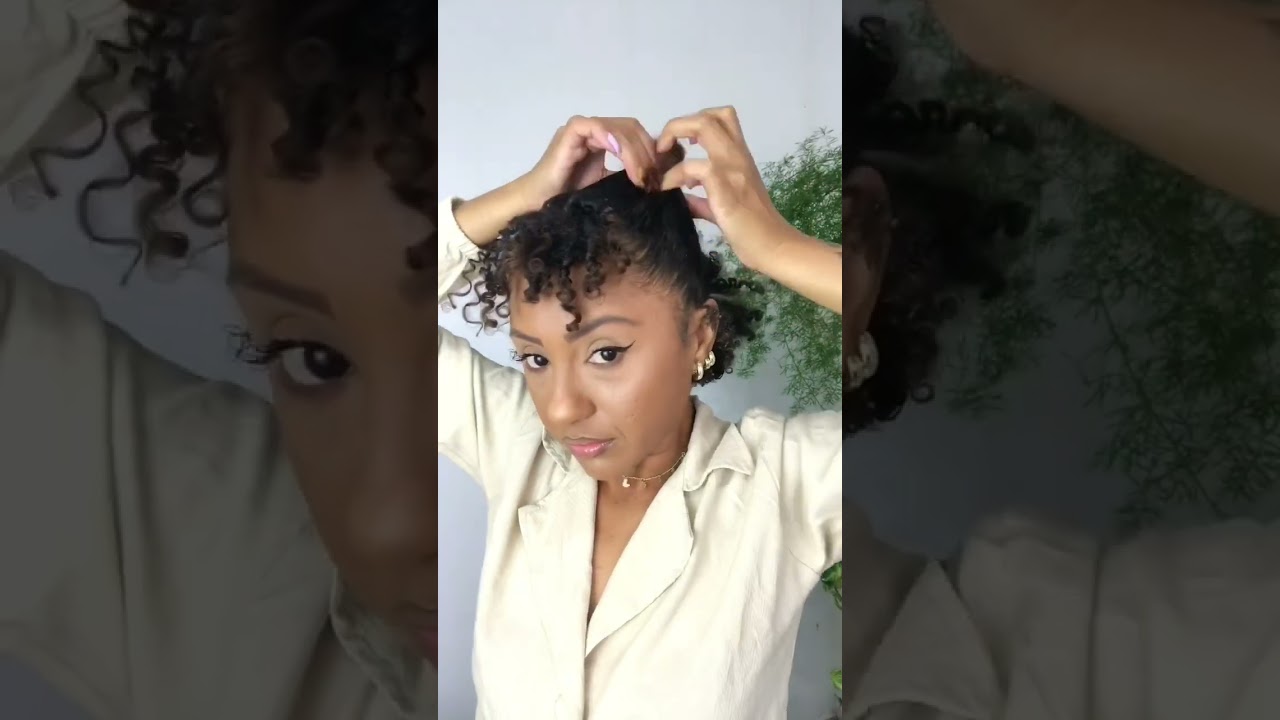 Tutorial de Penteado cacheado curto #penteados #penteadosf&aacute;ceis #cacheadas #cachos #penteadoscachos