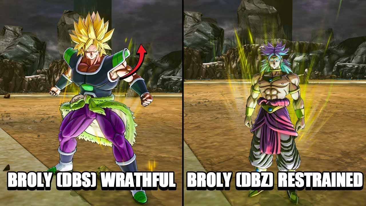 Broly (DBZ) vs Broly (DBS) Comparison! Transformation, Moveset & Skills Gameplay! - Xenoverse 2 DLC