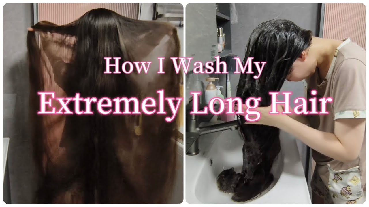 How I Wash My Extremely Long Hair | Hair Goals