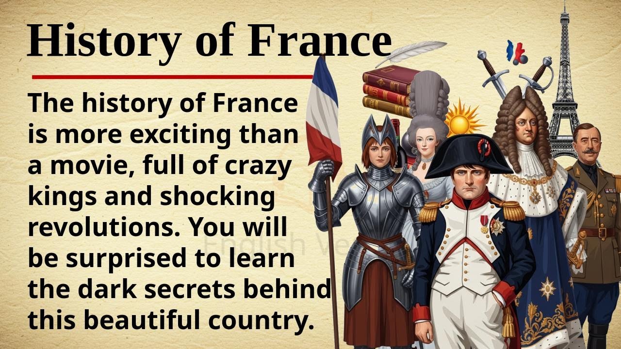 History of France || 🇫🇷👑 Learn English Through Story Level 2 || Graded Reader 🎧