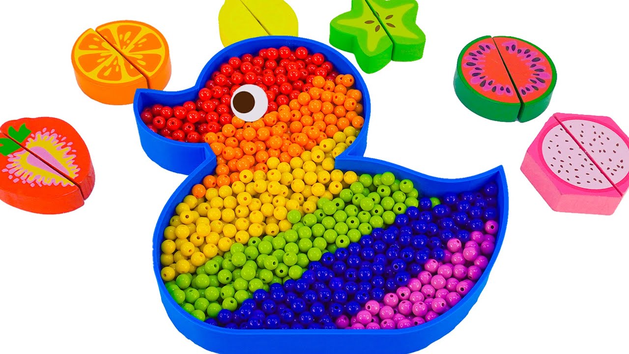 ASMR Video | How To Make Rainbow Duck Bathtub With Mixing Beads | Satisfying Idea By Yo Yo