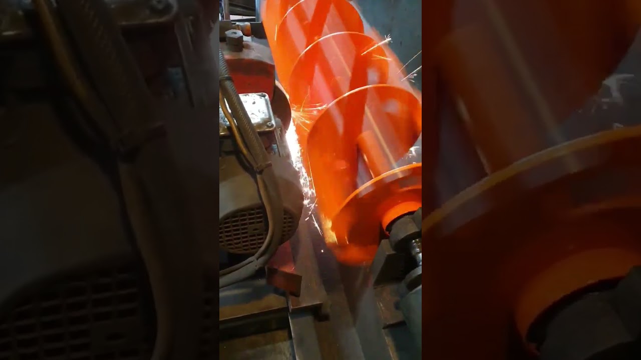 Cylinder reel grinding close up #shorts #youtubeshorts #asmr #satisfying #sparks