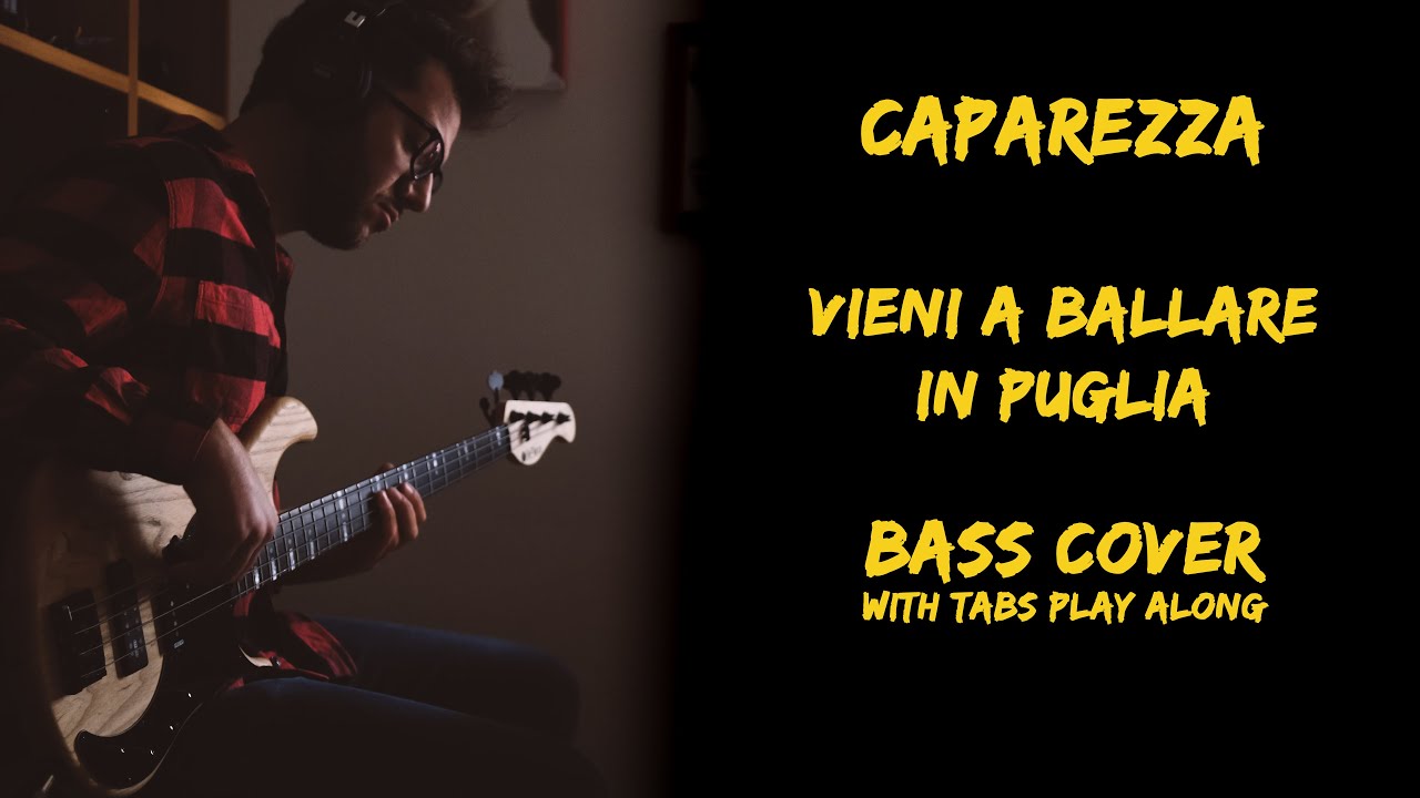 Caparezza - Vieni a ballare in puglia (Bass Cover)(With Tabs Play Along)(4K)