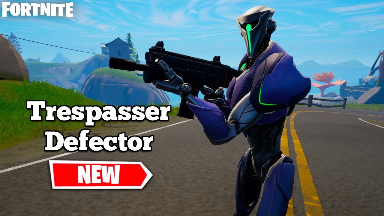 *NEW* TRESPASSER DEFECTOR SKIN GAMEPLAY - FORTNITE ALIEN ROBOT NPC