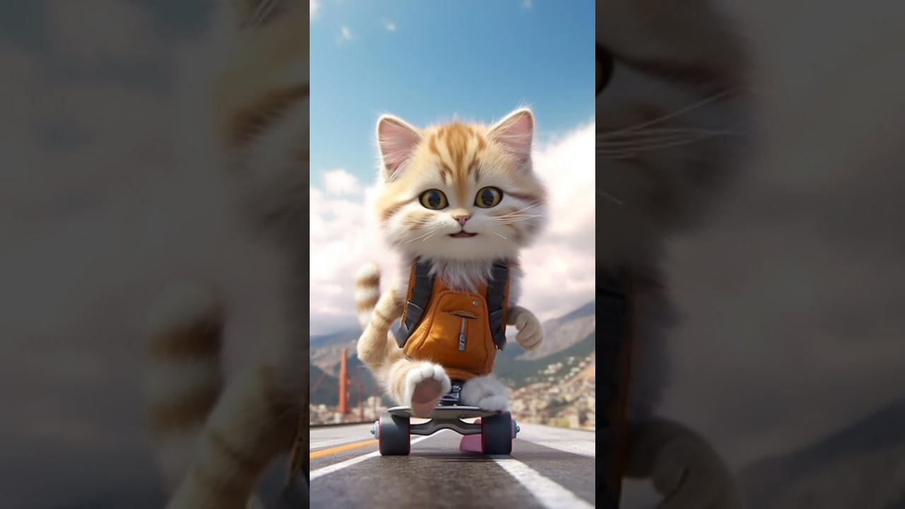 cute cat ai  Happy Happy  Cat 🐈.