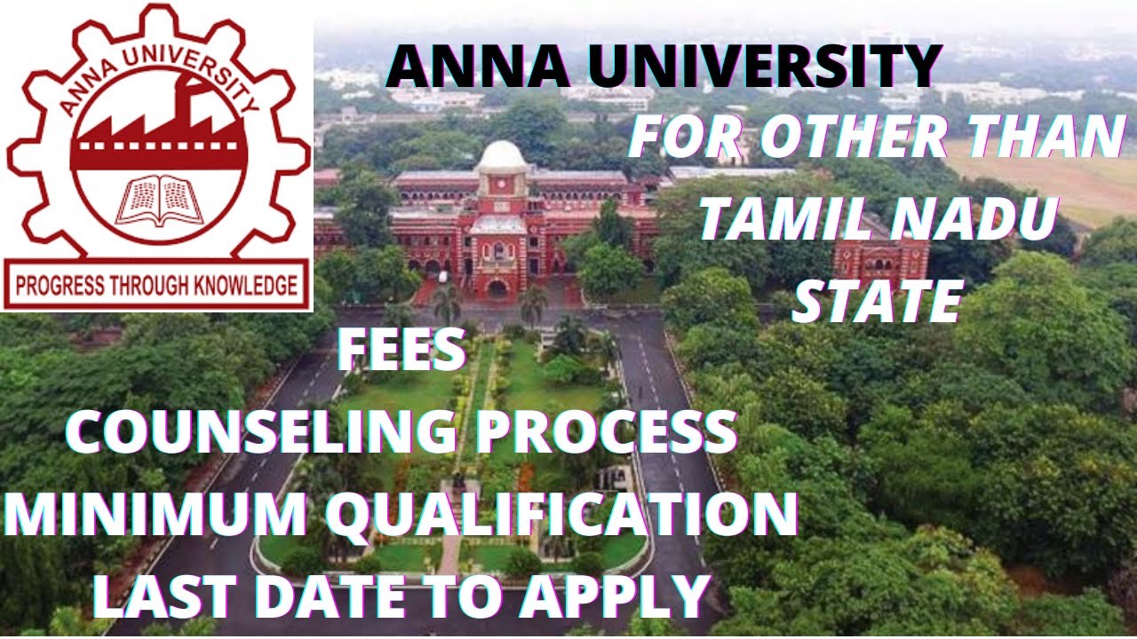 ANNA UNIVERSITY OTHER STATE ADMISSION 2020 || FEES || ELIGIBILTY || MINIMUM QUALIFICATION REQUIRED !