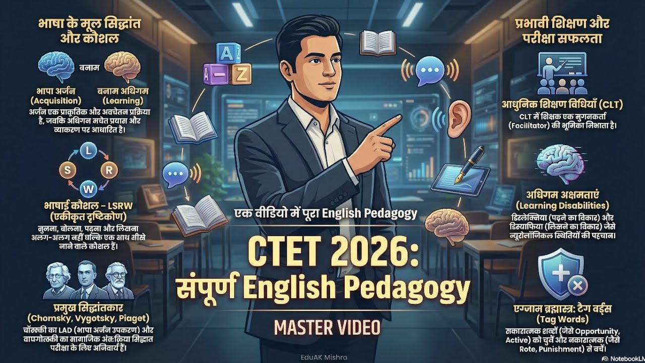 CTET 2026 English Pedagogy One Shot 🔥 | पूरा Syllabus एक Video में | English Pedagogy CTET 2026