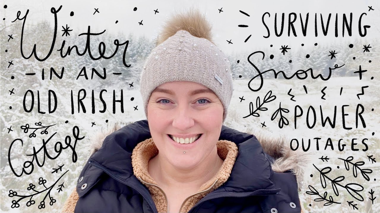 Winter In An Old Irish Cottage. Surviving Snow & Power Outages