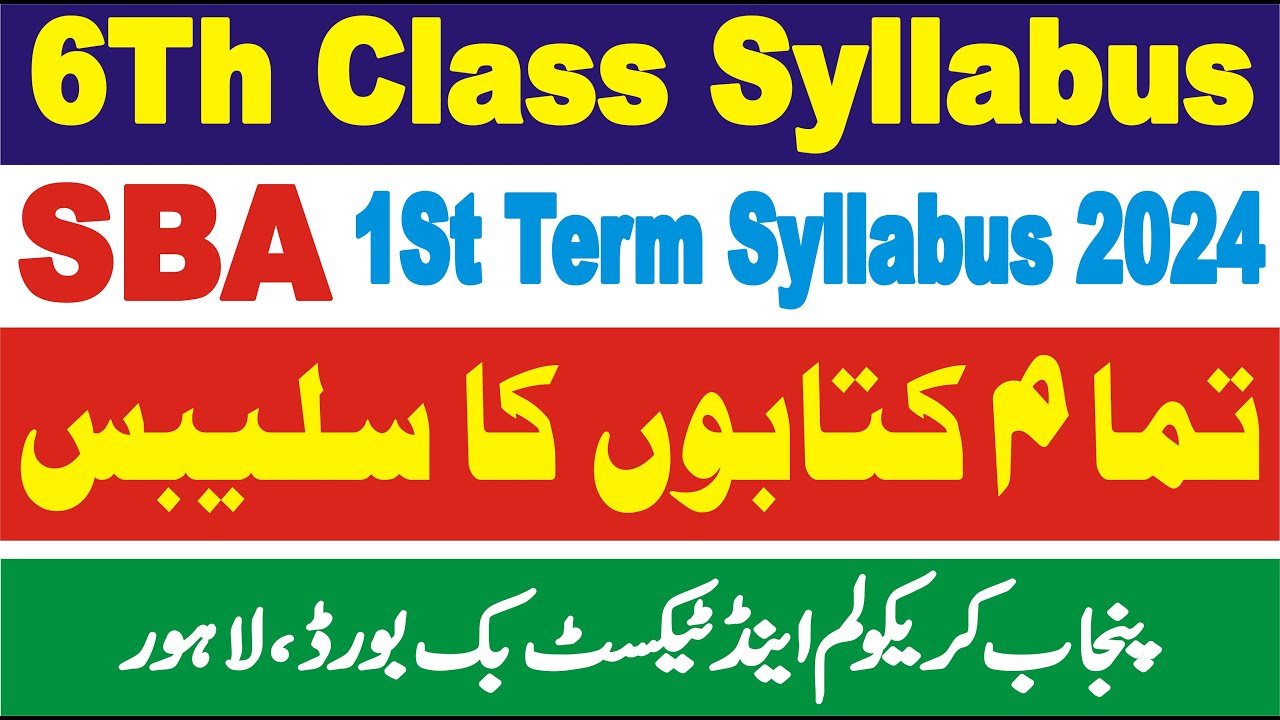 6Th Class 1St Term Syllabus 2024-25 || 1St Term Class 6 Syllabus 2024-25 || 6Th Syllabus All Books