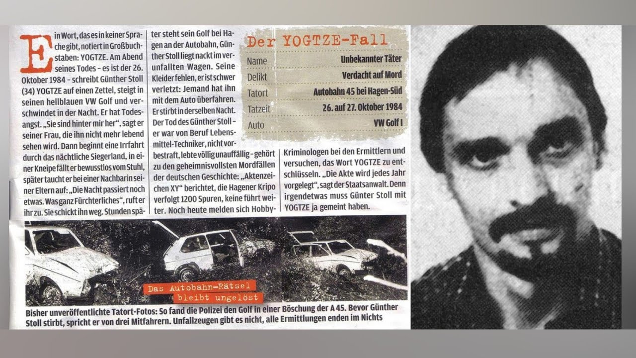 Загадочное убийство Гюнтера Штоля - Дело YOGTZE