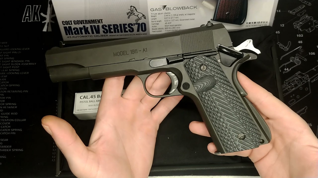 Guarder Full Metal 1911A1 kit on a TM MkIV Series 70 (Airsoft)