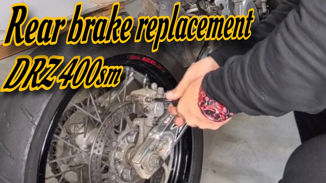 DRZ 400sm changing rear brake pads ￼