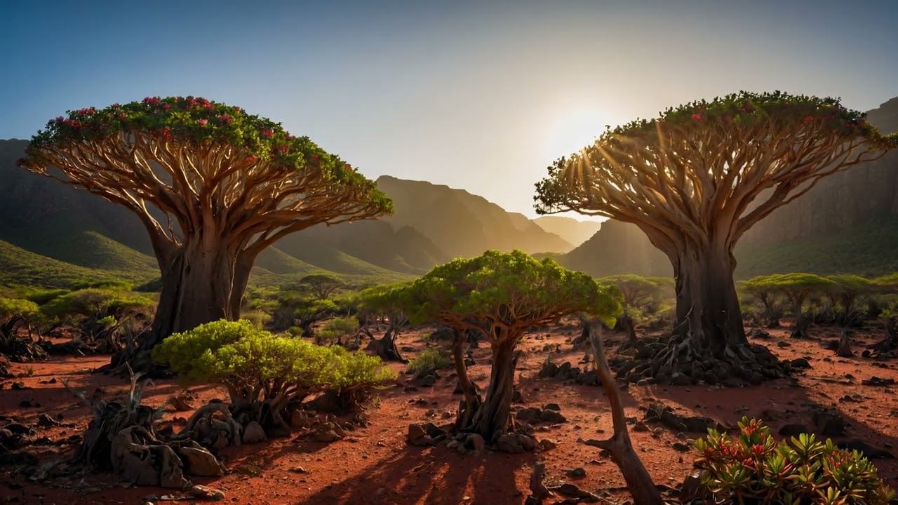 Sokotra island.. The Dragon Blood Trees Paradise #sokotra #dragonbloodtree  #sokotraisland